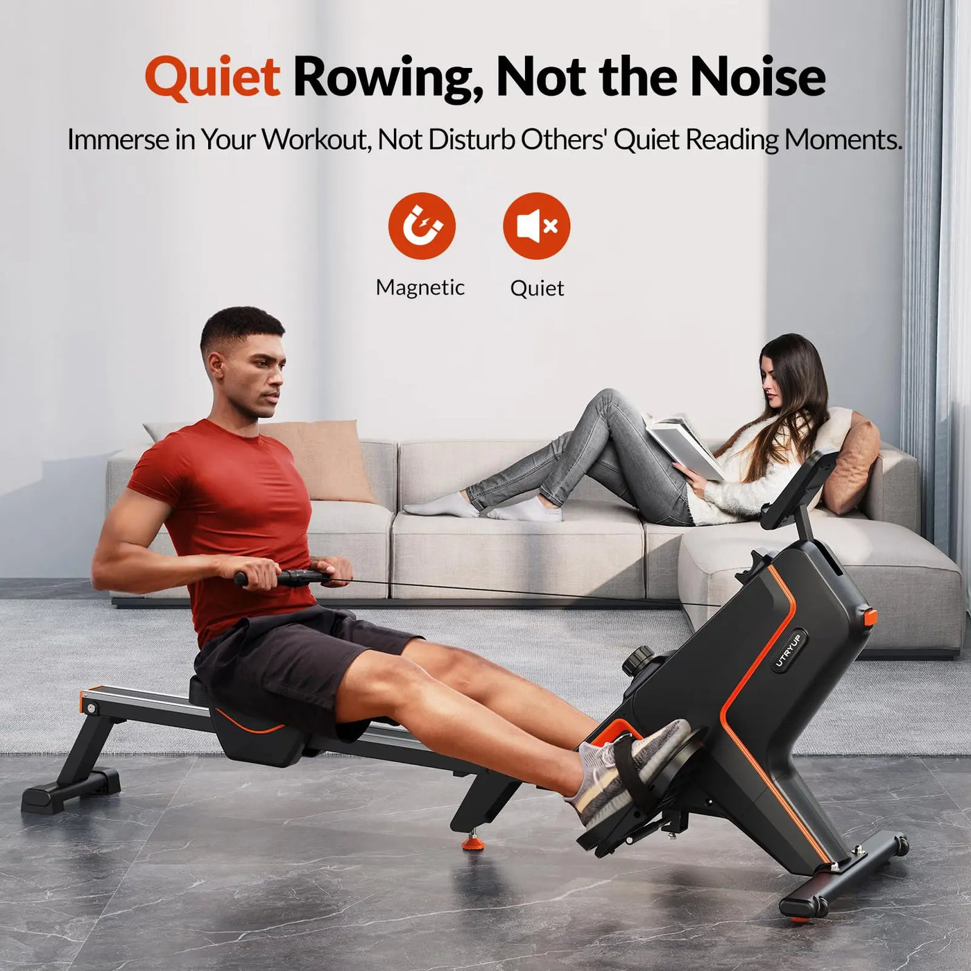 Compact Rowing Machine Home Gym Fitness