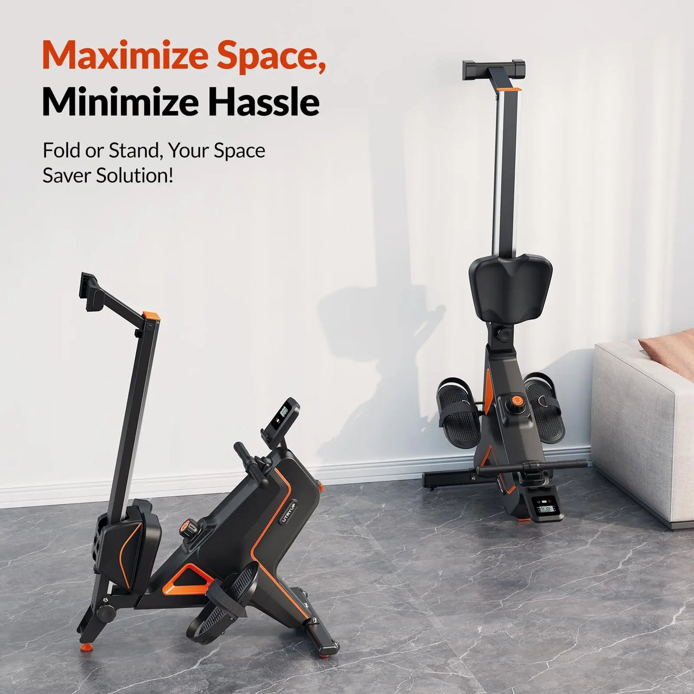 Compact Rowing Machine Home Gym Fitness