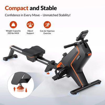Compact Rowing Machine Home Gym Fitness