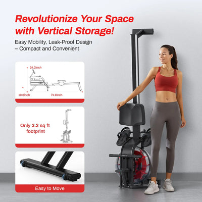 Compact Rowing Machine Home Gym Fitness