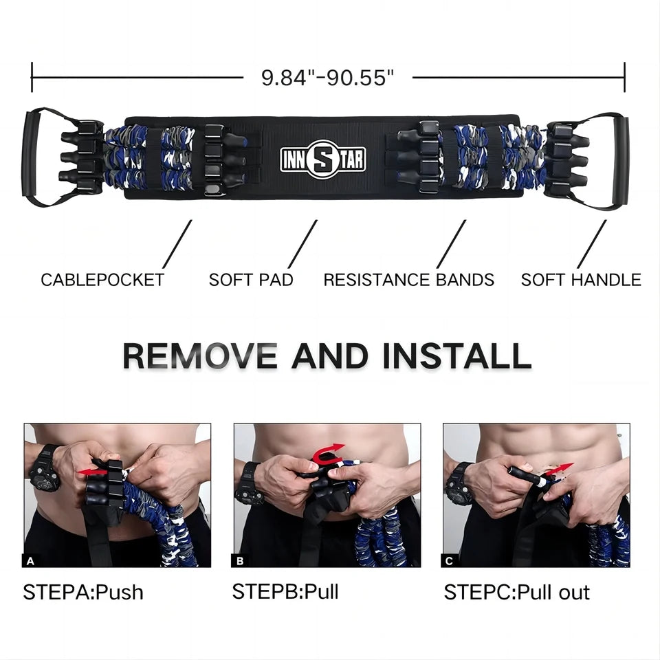 INNSTAR Bench Press Resistance Bands Chest Expander Push-ups Muscle