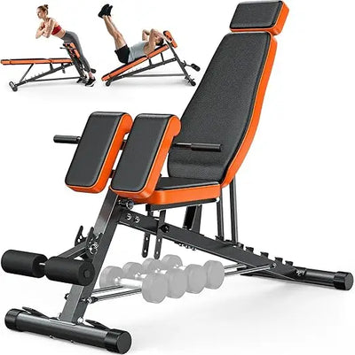 Roman Chair, Adjustable Weight Bench Back Extension Machine for Home Gym,