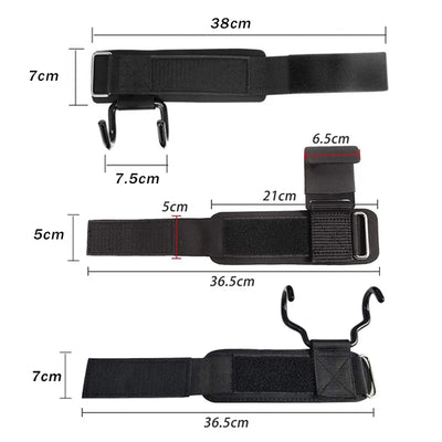 Gym Fitness Hook Weight Strap Pull-Ups Power Lifting Gloves