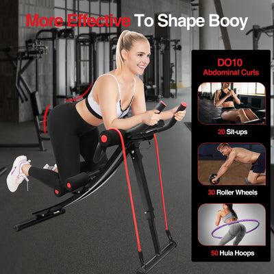 GIKPAL Foldable Ab Machine Ab Workout Equipment for Home Gym,