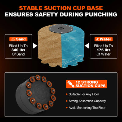 5 in 1 Punching Bag with Stand for Adult & Kids, Freestanding Speed Bag Hitting Target