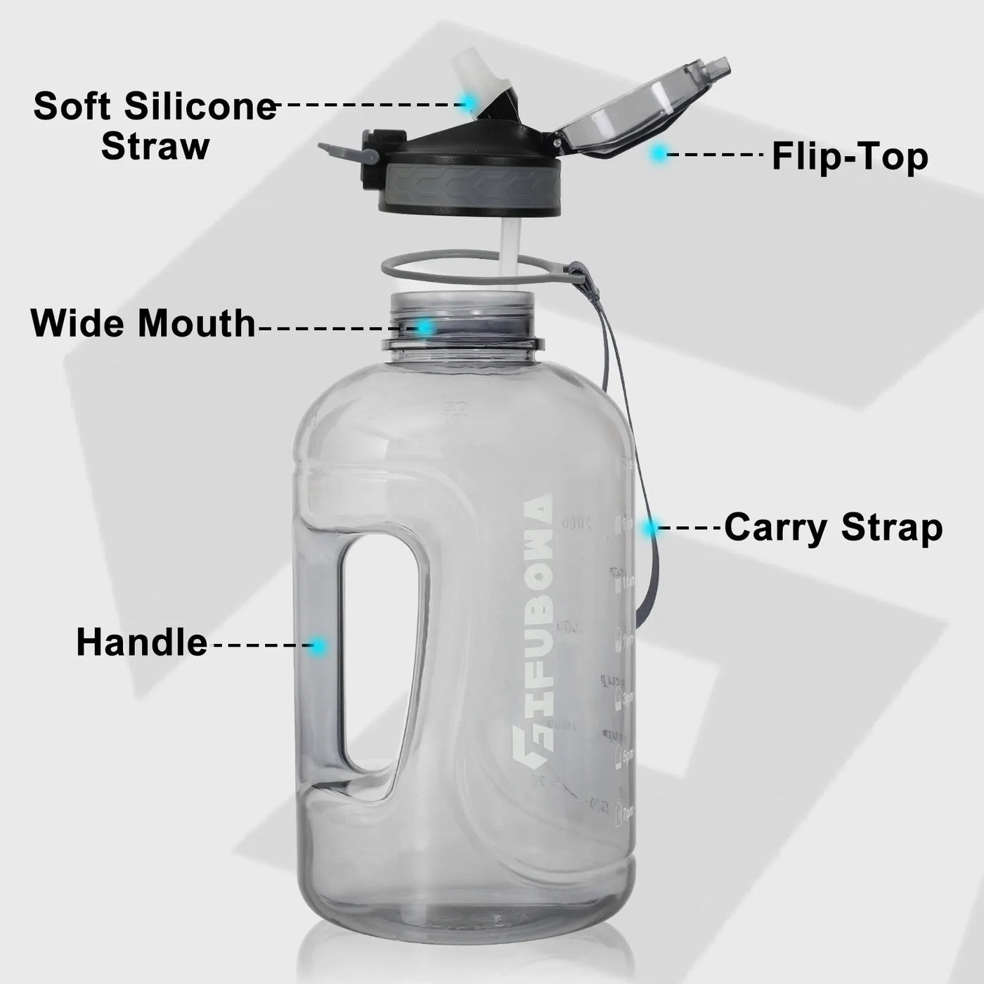 Water Bottle Outdoor Fitness Kettle Plastic