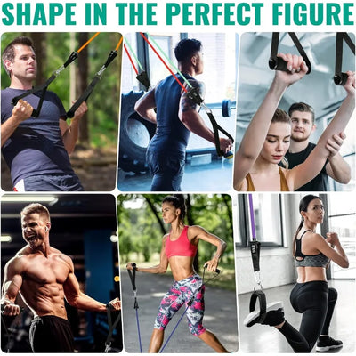 Resistance Bands, Exercise Bands with Handles Stretch Bands