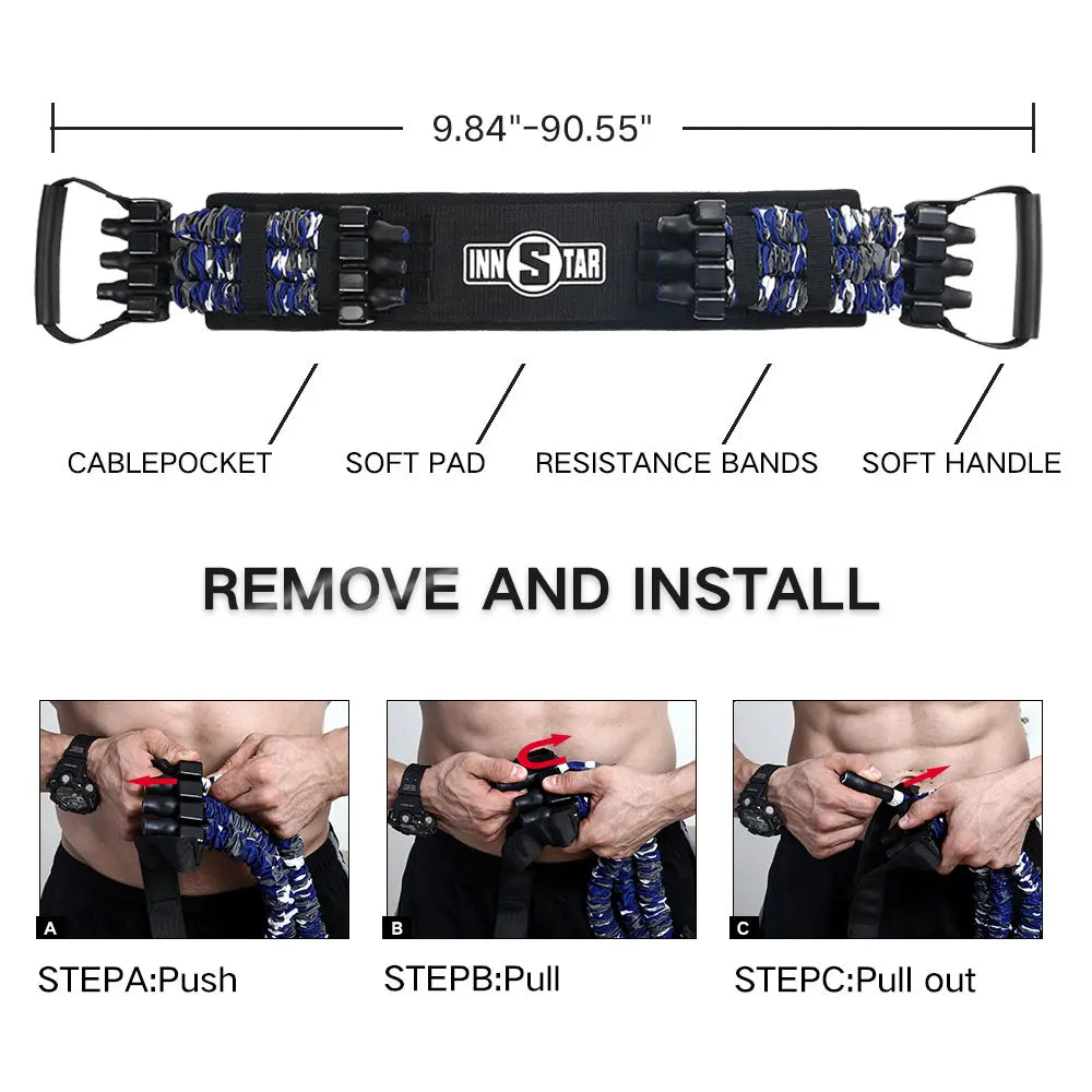 INNSTAR Bench Press Resistance Bands Chest Expander Push-ups Muscle