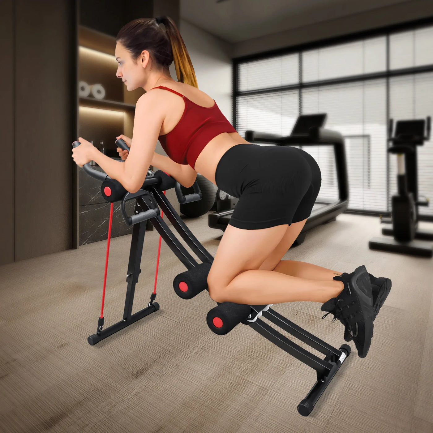 GIKPAL Foldable Ab Machine Ab Workout Equipment for Home Gym,