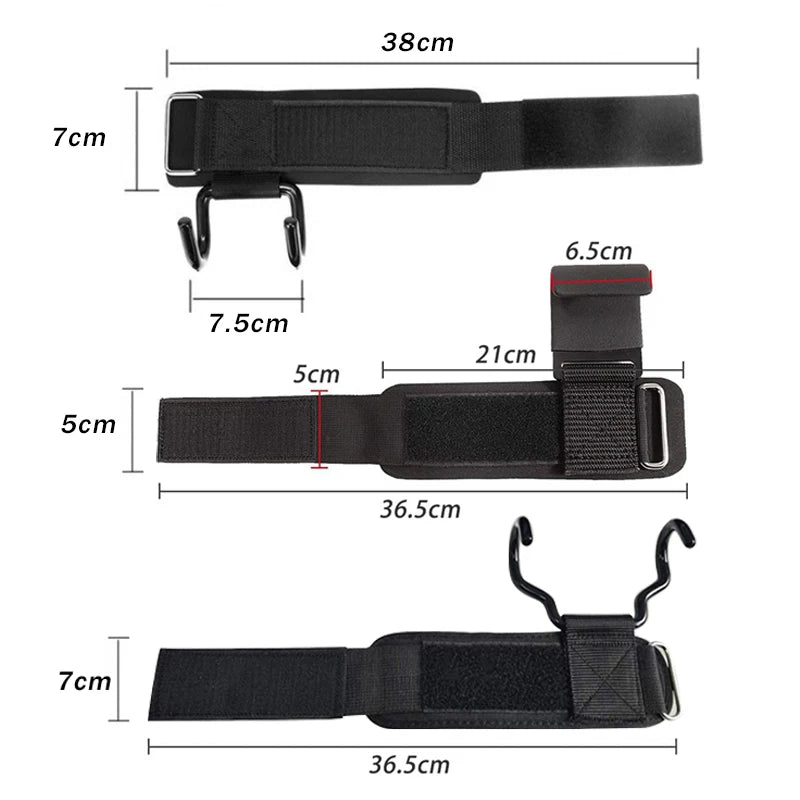 Gym Fitness Hook Weight Strap Pull-Ups Power Lifting Gloves