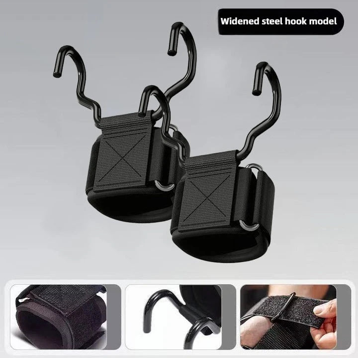 Gym Fitness Hook Weight Strap Pull-Ups Power Lifting Gloves