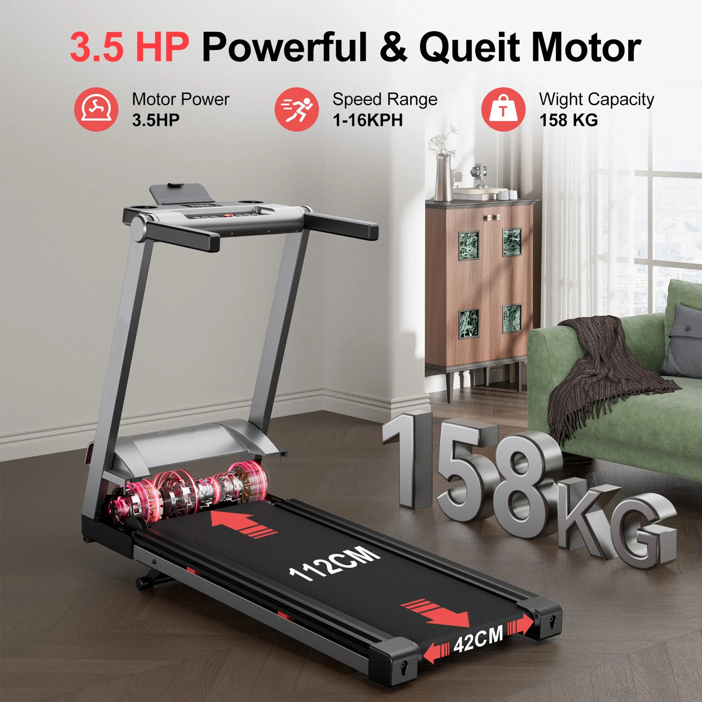 Incline Home Treadmill Walking Pad