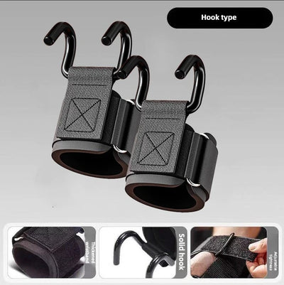Gym Fitness Hook Weight Strap Pull-Ups Power Lifting Gloves