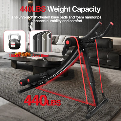 GIKPAL Foldable Ab Machine Ab Workout Equipment for Home Gym,