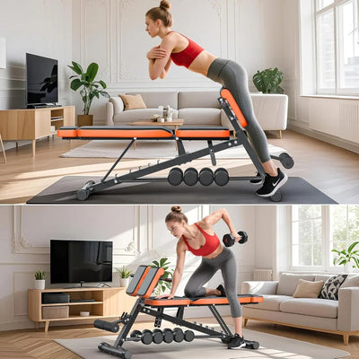 Roman Chair, Adjustable Weight Bench Back Extension Machine for Home Gym,