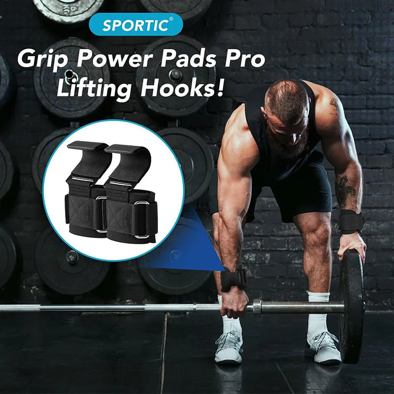 Gym Fitness Hook Weight Strap Pull-Ups Power Lifting Gloves