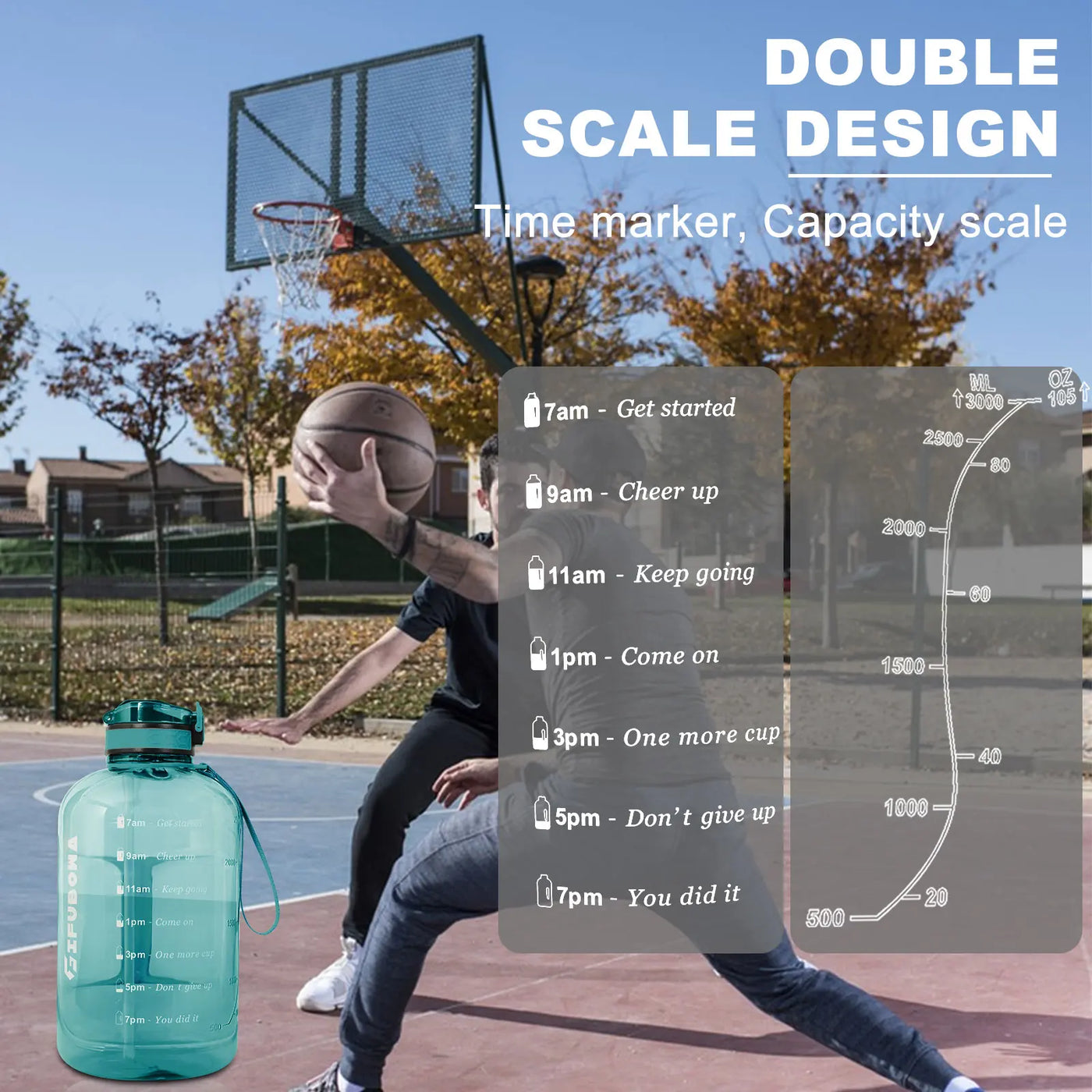 Water Bottle Outdoor Fitness Kettle Plastic