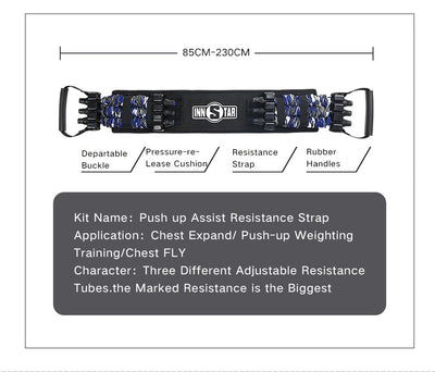 INNSTAR Bench Press Resistance Bands Chest Expander Push-ups Muscle