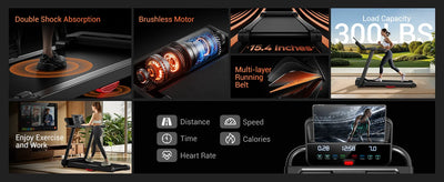 Brushless Foldable Home Treadmill