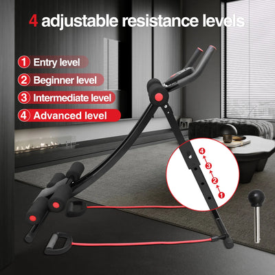GIKPAL Foldable Ab Machine Ab Workout Equipment for Home Gym,