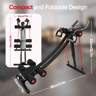 GIKPAL Foldable Ab Machine Ab Workout Equipment for Home Gym,