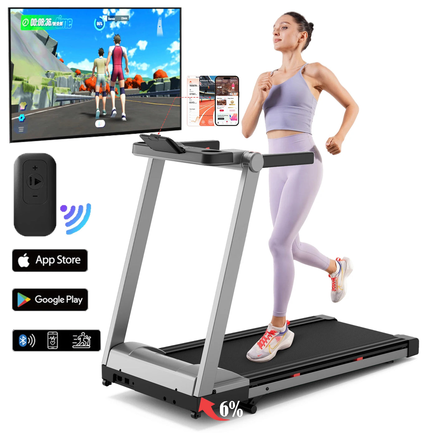 Incline Home Treadmill Walking Pad