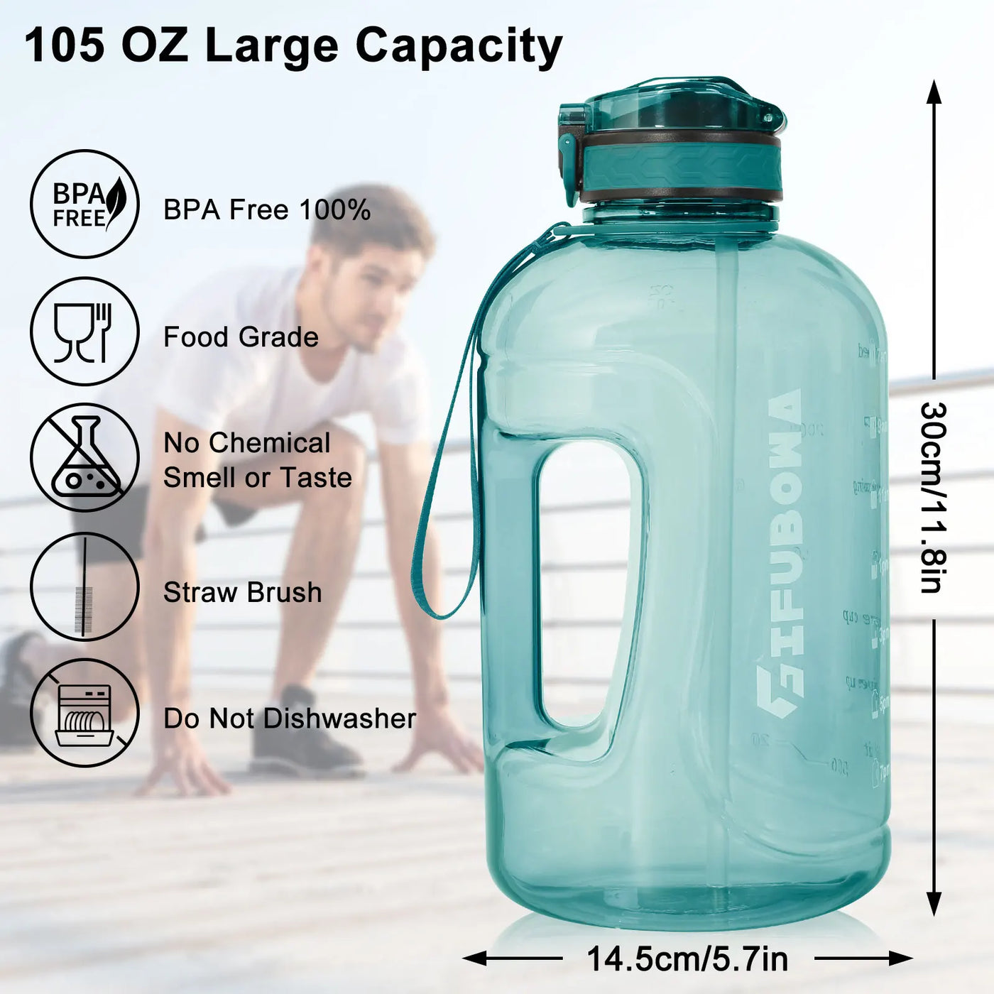 Water Bottle Outdoor Fitness Kettle Plastic