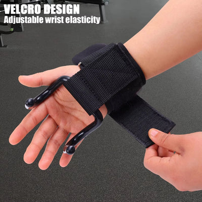 Gym Fitness Hook Weight Strap Pull-Ups Power Lifting Gloves