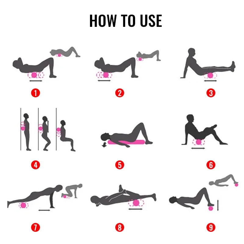 Body Muscle Massage Roller Therapy Exercises Gym Home Exercise